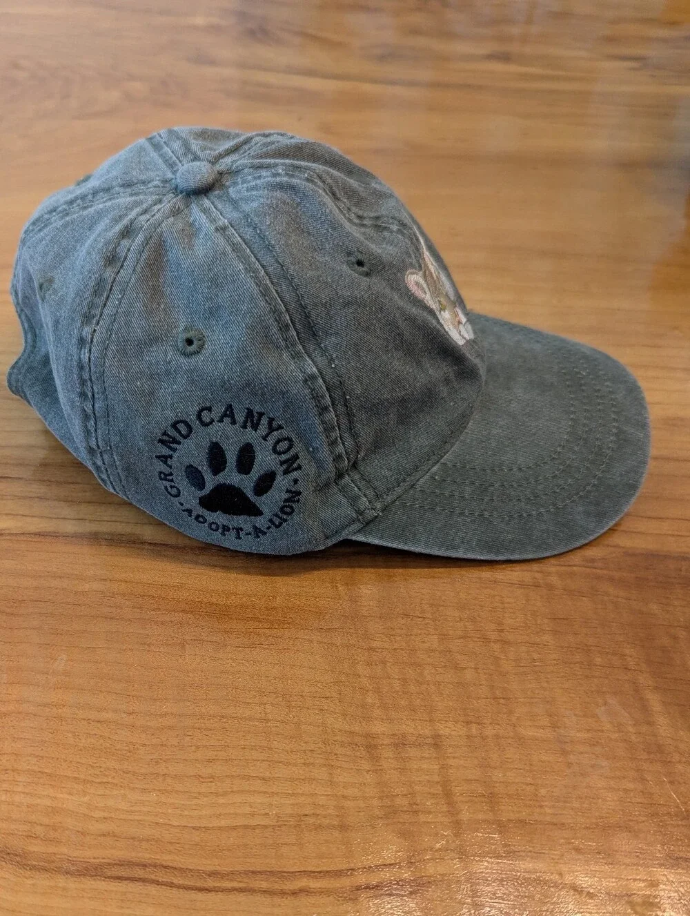 Green Embroidered Grand Canyon Mountain Lion Baseball Cap